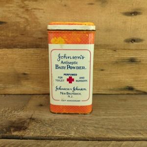 Vintage 1986  Johnson's Antiseptic Baby Powder 100th Anniversary Collectable Tin